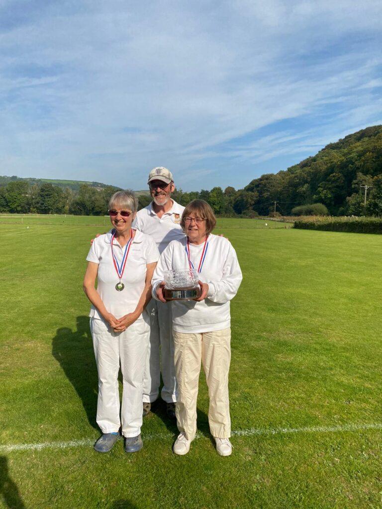 Winner of the Club 2024 Ladies Singles Cup Gwen with Runner Up Anne